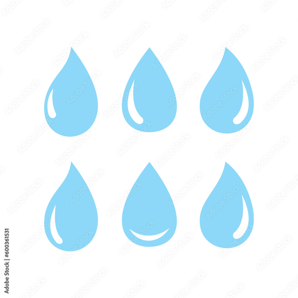 set of blue water drop set of blue water drop