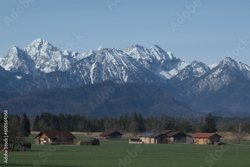 Alpy panorama widok z Buching