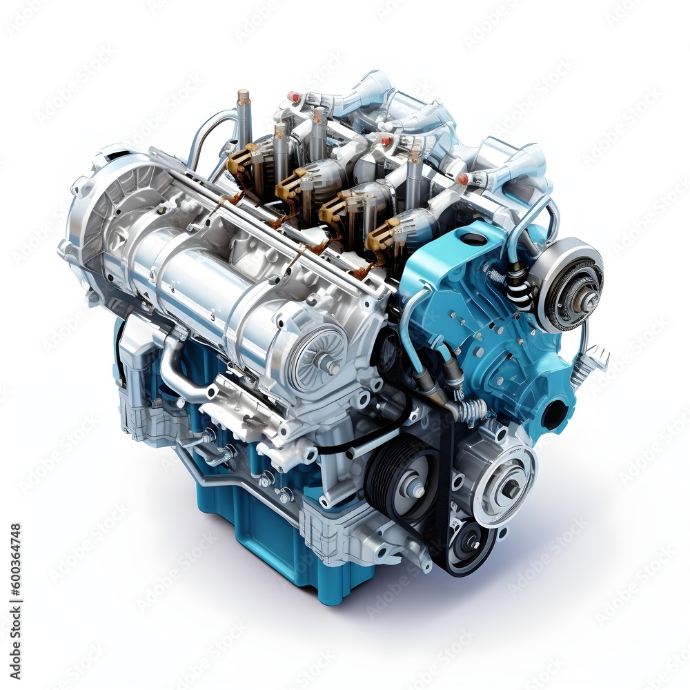 Car engine design plan over white background. Created with Generative AI technology.
Car engine design plan over white background. Created with Generative AI technology.