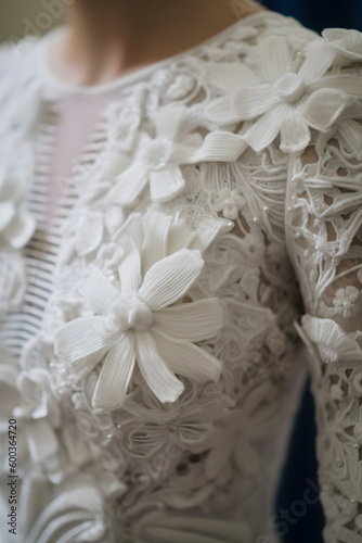 Exquisite Details of a Delicate Lace Wedding Dress Unveil Timeless Beauty