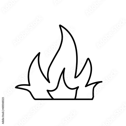 Vector of Fire & fire icon in thin line style