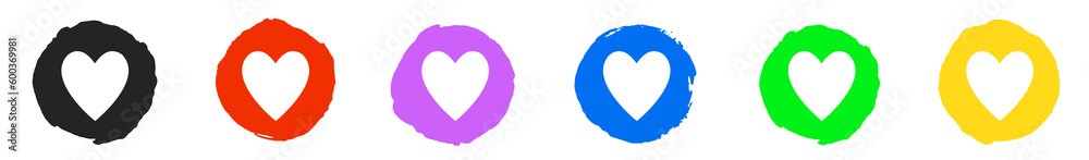 Bunte Herz Icon Buttons - Gesundheit, Liebe oder Dating Bunte Herz Icon Buttons - Gesundheit, Liebe oder Dating