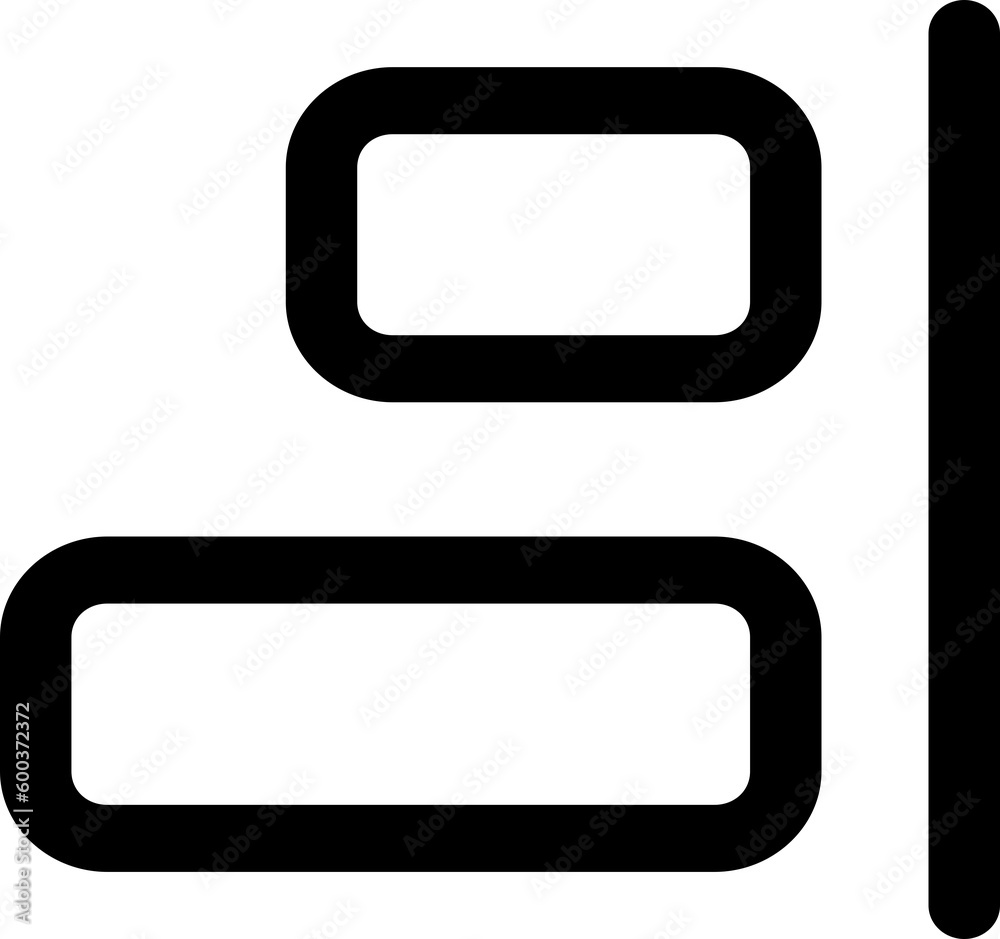 Layout align horizontal right simple icon illustration in line style and use for user interface, web, software and many others with PNG and pixel perfect shape Layout align horizontal right simple icon illustration in line style and use for user interface, web, software and many others with PNG and pixel perfect shape