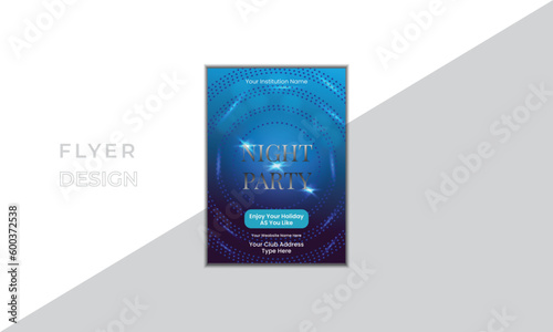 Flyer design layout template for Nignt club Business, Corporate Business,  party, music