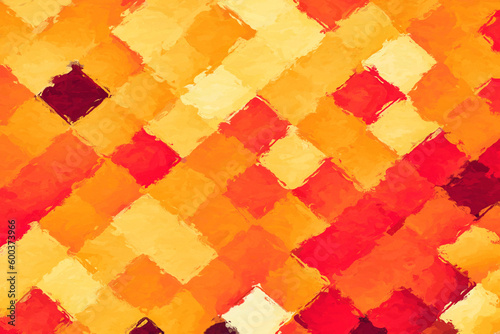 Colorful abstract mosaic with a rough texture background. Colored square pattern background. Picture for creative wallpaper or design art work. Backdrop have copy space for text.