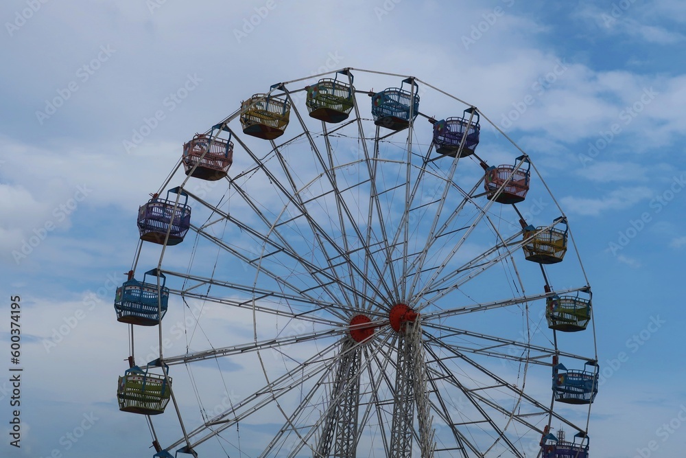 Ferris wheel on a blue sky Ferris wheel on a blue sky