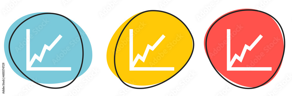 Button Banner für Website oder Business: Diagramm mit Erfolg Button Banner für Website oder Business: Diagramm mit Erfolg