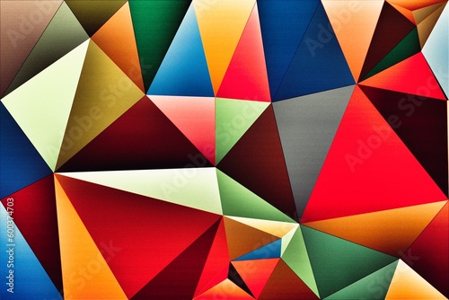 Colorful triangles pattern with a rough texture background. Background texture wall and have copy space for text. Picture for creative wallpaper or design art work.