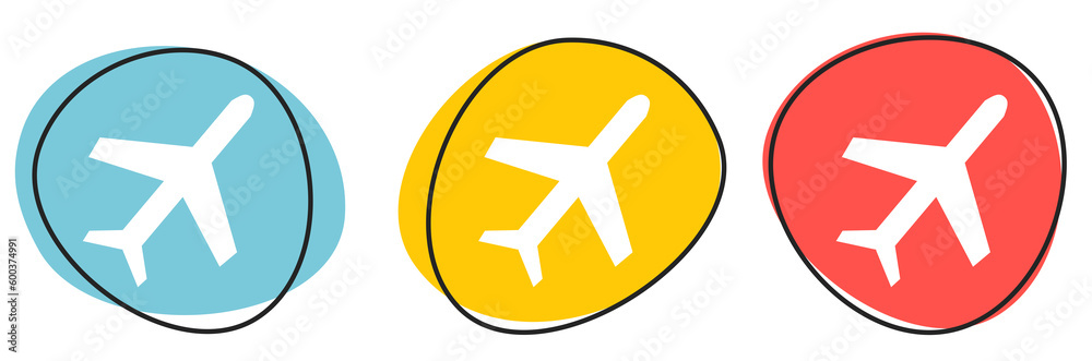 Button Banner für Website oder Business: Flugzeug, Reise oder Flughafen Button Banner für Website oder Business: Flugzeug, Reise oder Flughafen