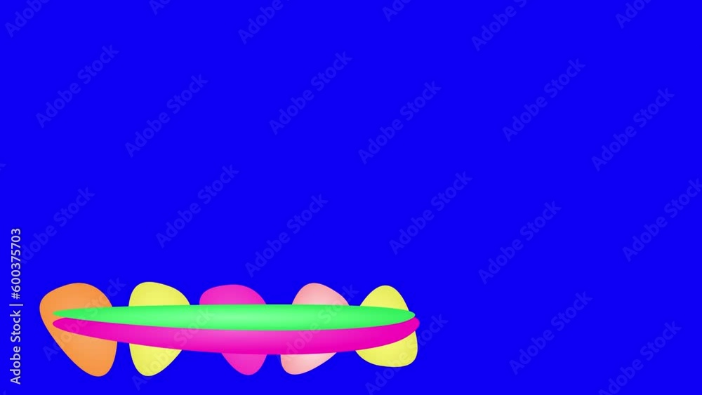 This quirky and cute Lower Third is decorated with various colorful liquid shapes on a blue background This quirky and cute Lower Third is decorated with various colorful liquid shapes on a blue background
