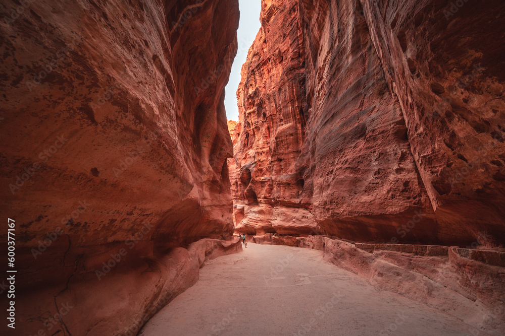 Amazing rocks in Petra, Jordan - photographed on a warm spring day.