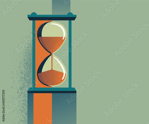 Time Management - hourglass with grungy texture