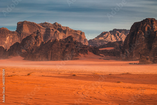 Wadi Rum desert in Jordan and beautiful dunes captured on a warm spring day. © PawelUchorczak