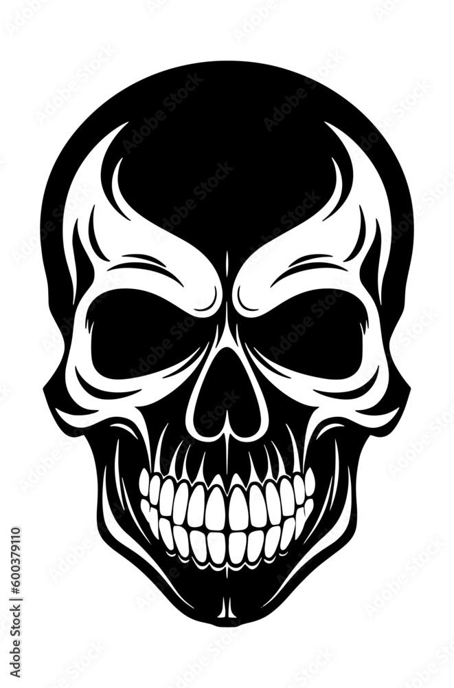 black skull vector illustration black skull vector illustration