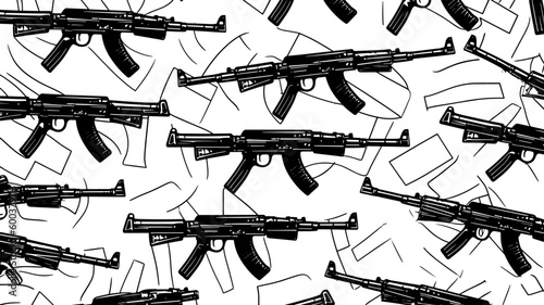 seamless guns pattern