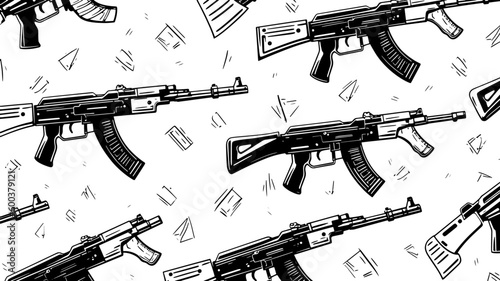 seamless guns pattern