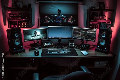Streamer gamer desktop setu...