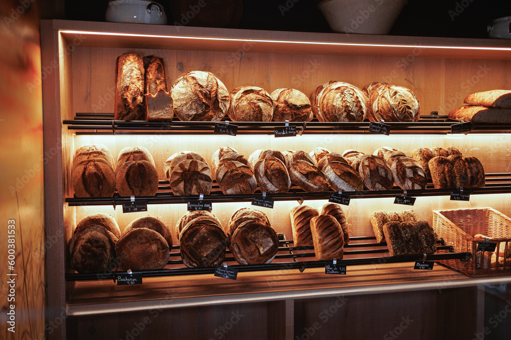 Organic Bakery - details of baker baking bread