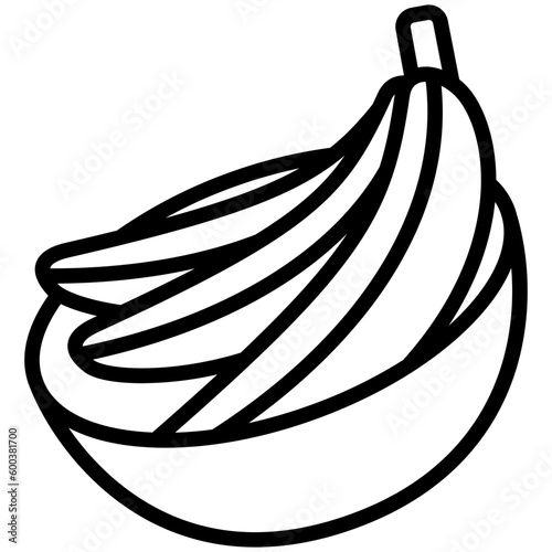 banana, fruit breakfast food courts vector icons for web design, app, banner, flyer and digital marketing.