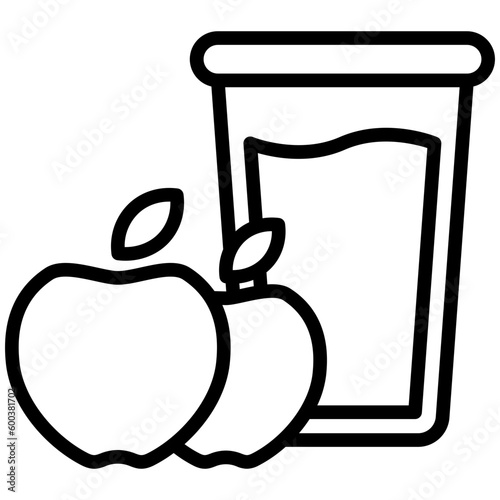apple juice, breakfast food courts vector icons for web design, app, banner, flyer and digital marketing.