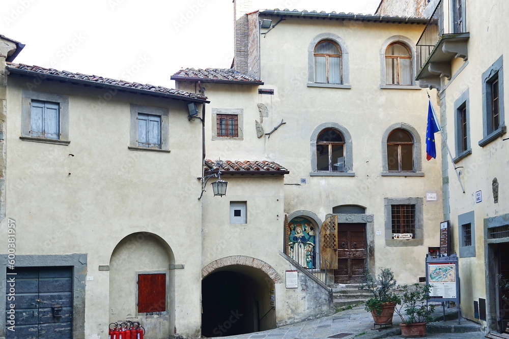 Fraternity Palace in the medieval historic center of Anghiari, Tuscany, Italy