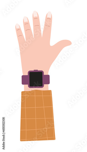 Human hand with number or counting symbol