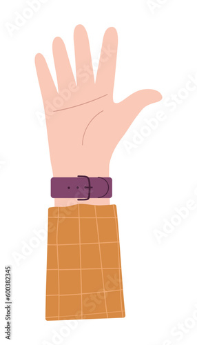 Human hand with number or counting symbol