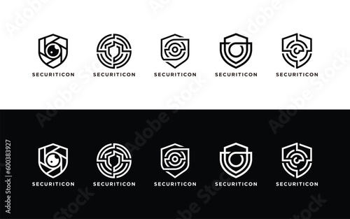 Vector graphic of security icon collection, cyber icon template editable resizable EPS 10