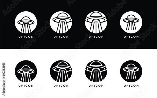 Vector graphic of ufo design template, ufo icon collection editable resizable EPS 10