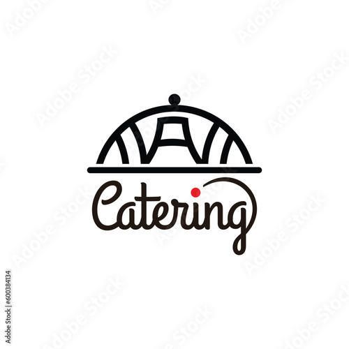 letter A catering logo illustration