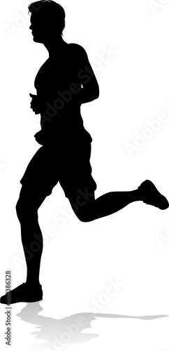 Silhouette Runner Man Sprin...