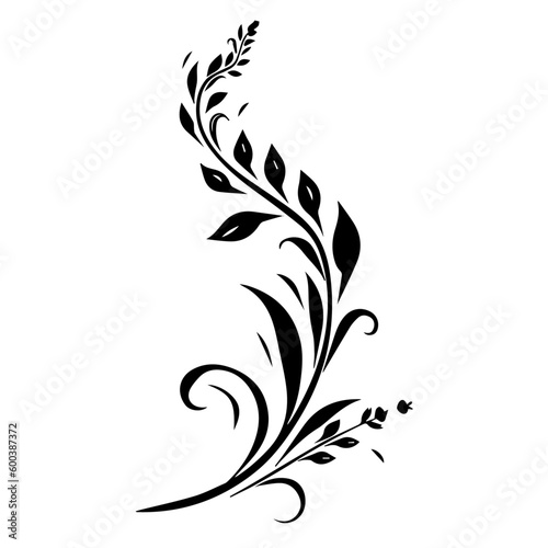 floral ornament vector drawing