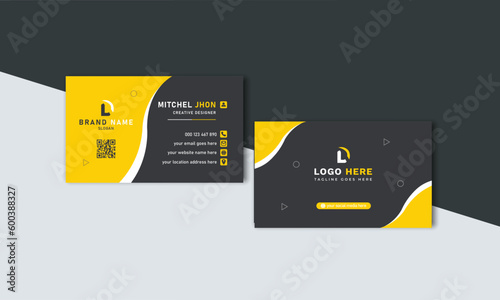 Modern and unique business card design, attracting visiting card template. Creative business card for your business and personal use. Vector illustration design.