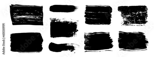 Paint brush vector hand drawn grungre banners