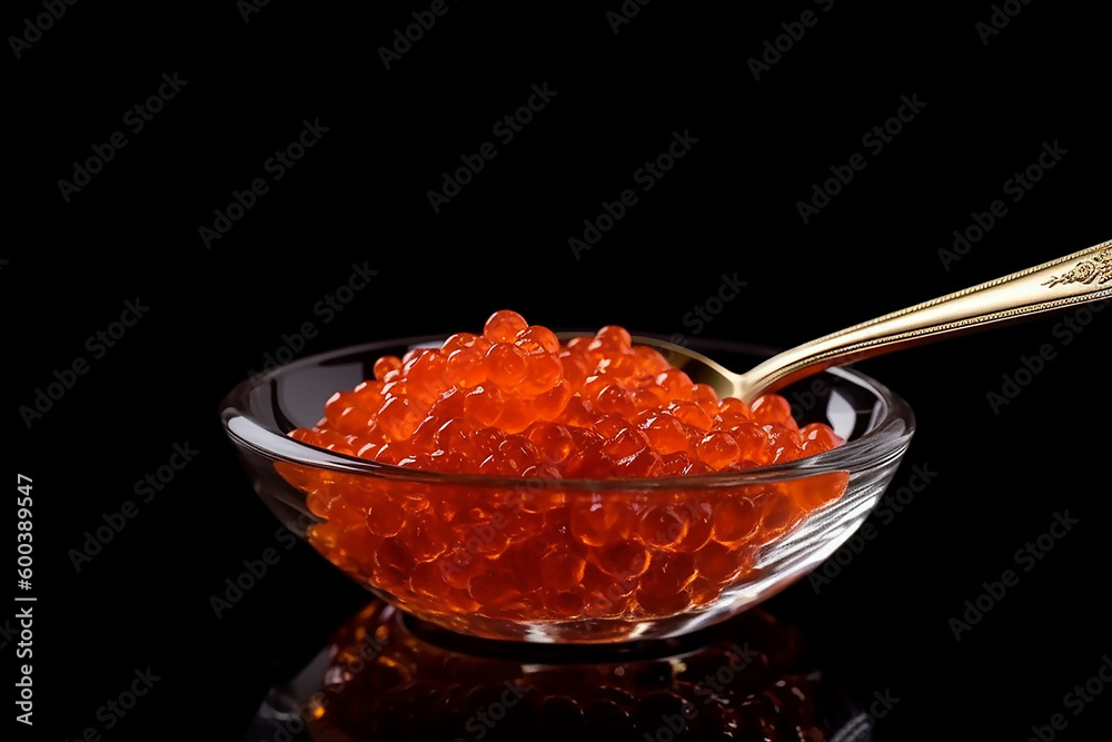 Red Caviar in a spoon, generative AI tools Red Caviar in a spoon, generative AI tools