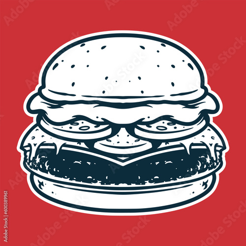 Burger - Drawing vector ill...