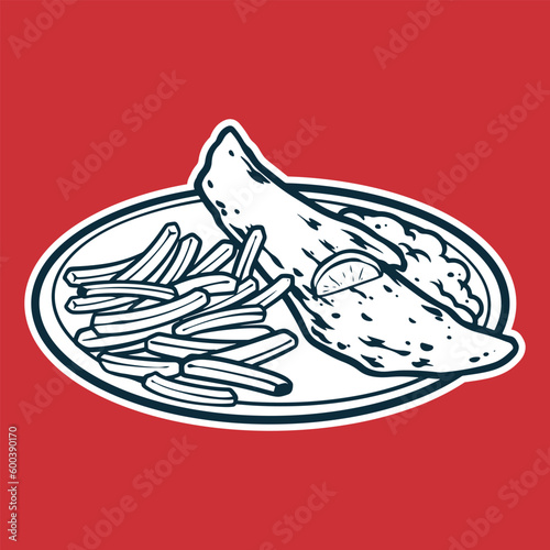 Fish and Chips - Drawing ve...