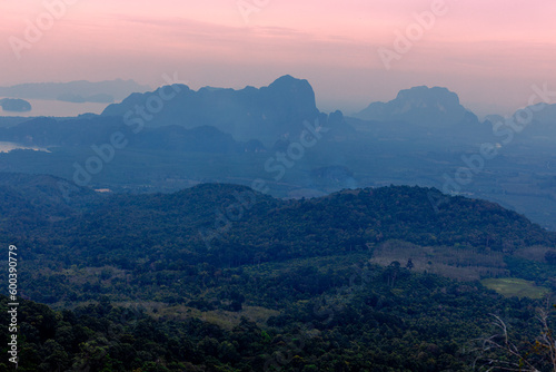 Close-up wallpaper view of nature (mountains, rivers, mangroves), the blurring of the wind blowing through the leaves, the beauty of the ecosystem while traveling © bangprik