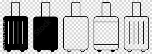 Set of baggage icons. Vacation, travel concept. Vector illustration