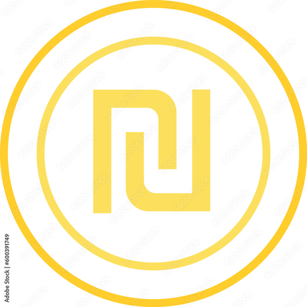 Shekel Currency icon coin - For presentation, graphic design, mobile application, web design, infographics, UI. Editable Stroke. Vector illustration.