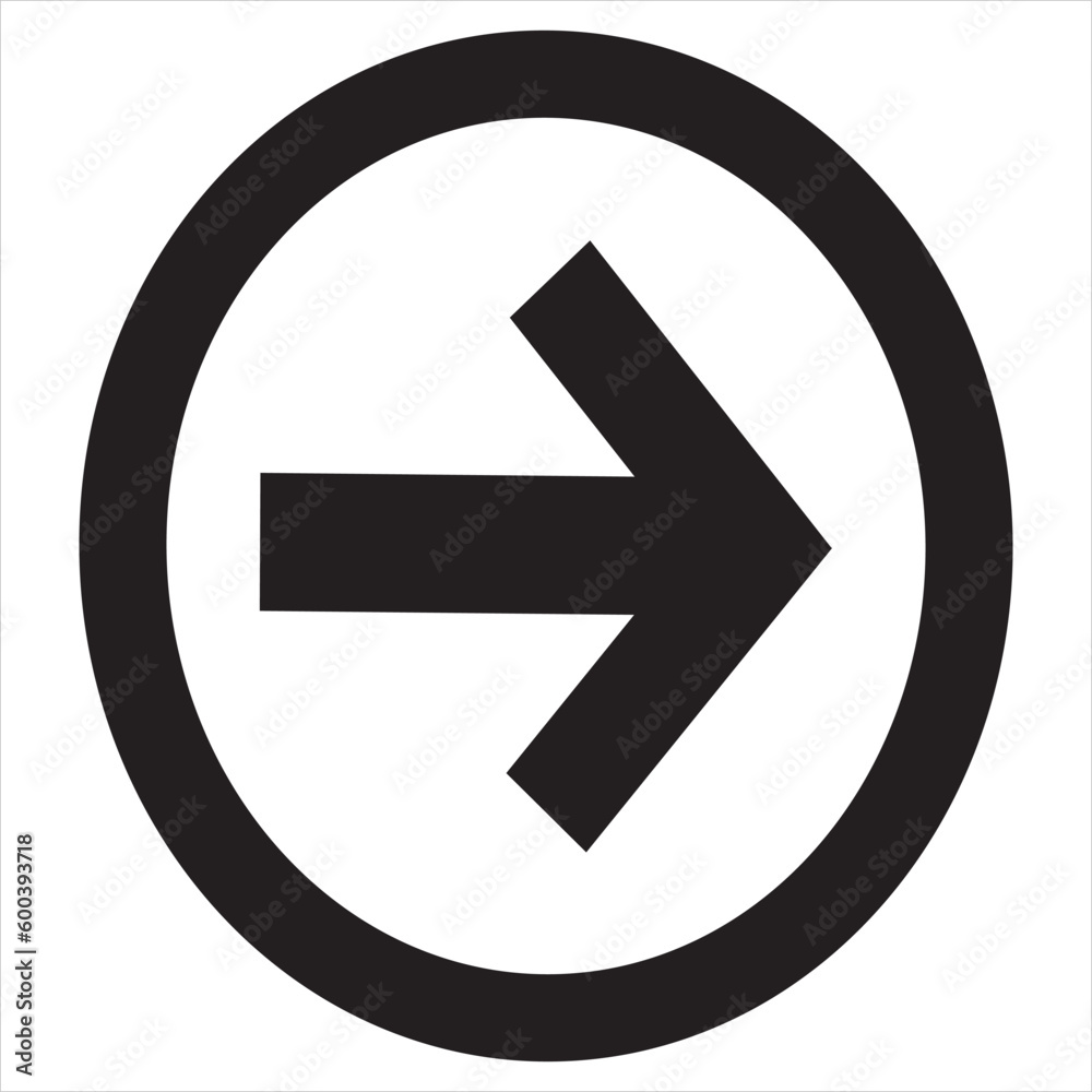 Vector, Image of Circle-arrow-right icon,Black and white color, on transparent background Vector, Image of Circle-arrow-right icon,Black and white color, on transparent background