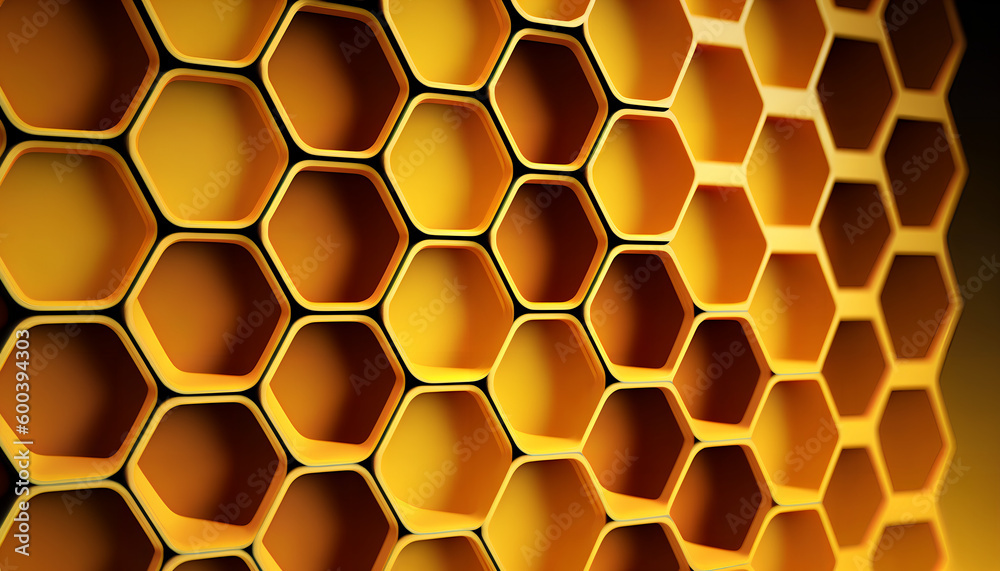 Yellow Honeycomb closeup background Yellow Honeycomb closeup background