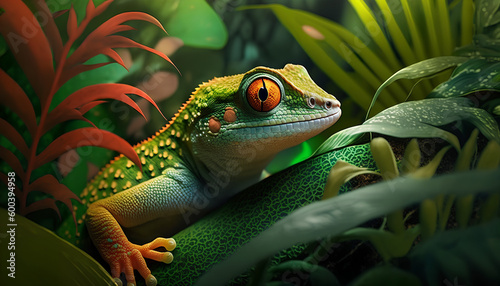 gecko in the jungle