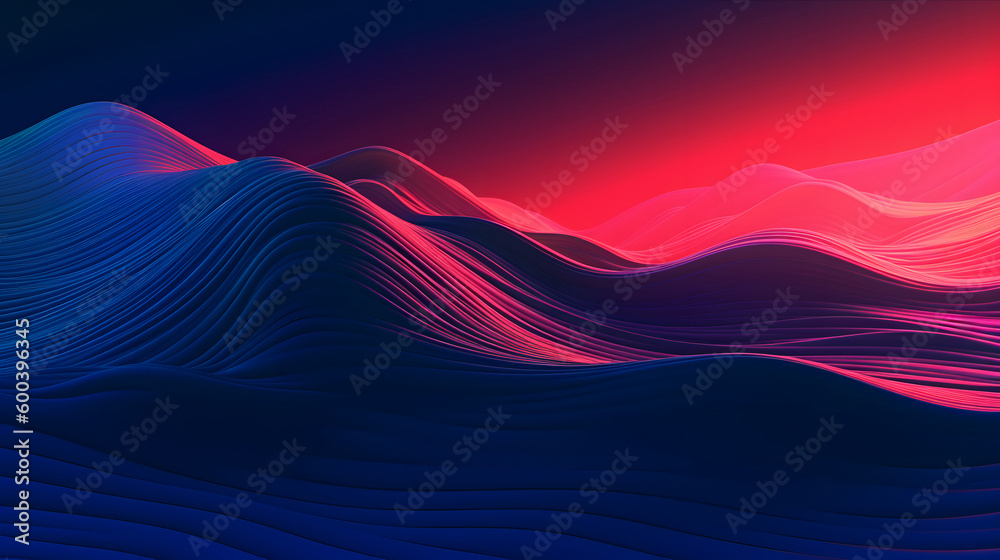 Abstract gradient fluid background for 3d rendering