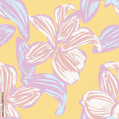 Colourful Abstract Floral Seamless Pattern Design