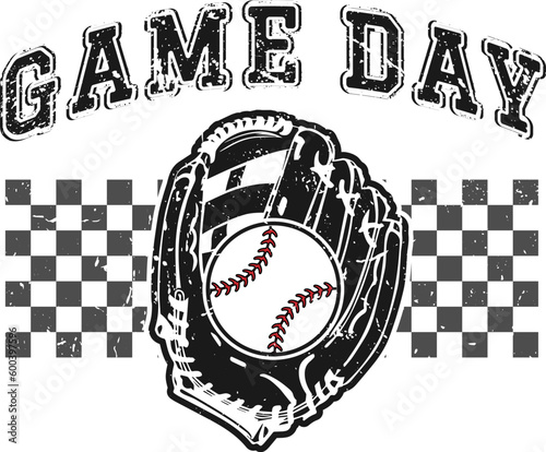 Game Day Baseball Glove Distressed