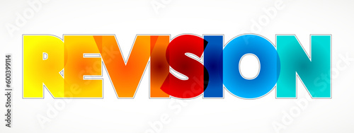 Fotografija Revision colorful text, education concept background