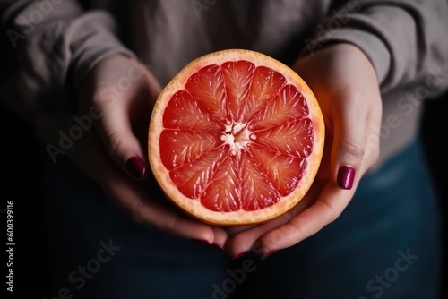 person holding grapefruit