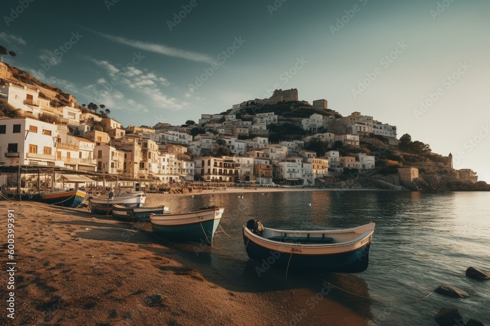 A quaint seaside town on the Mediterranean coast known for its fishing and charming harbor. Generative AI