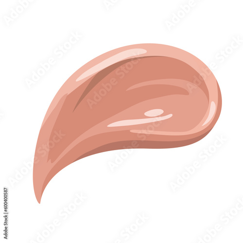 Vector Smear Foundation Cream Makeup Cosmetic Liquid isolated on white background